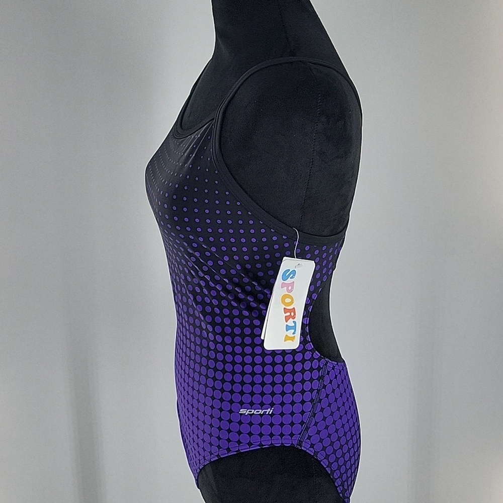 Women's Black and Purple Competition Swimwear NWT - Picture 13 of 16